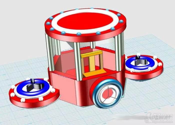 小学电脑制作竞赛结果中,我校的高一学生孙睿同学的3d创意设计(未来智