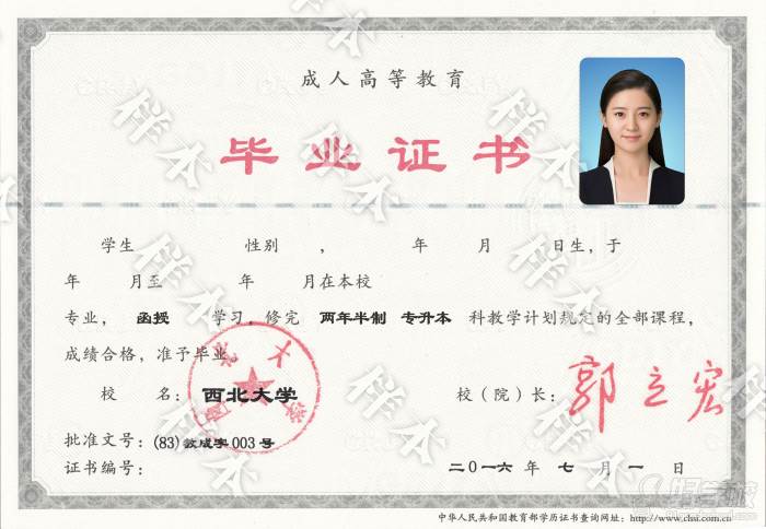 通过报名自考,远程,成考等方式可获得西安交通大学,四川农业大学,东北