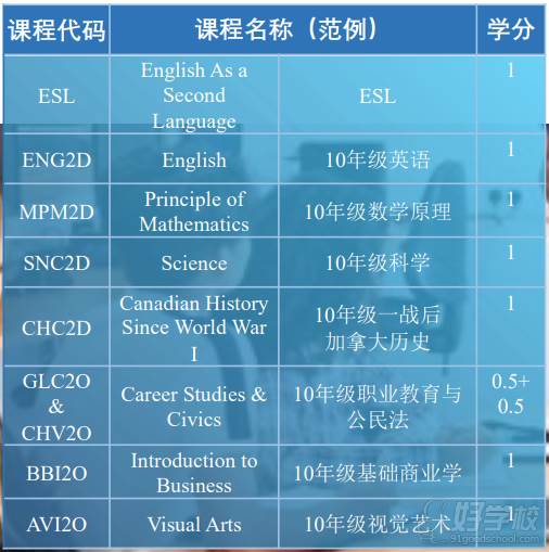 課程設置