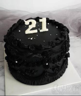 黑色生日蛋糕