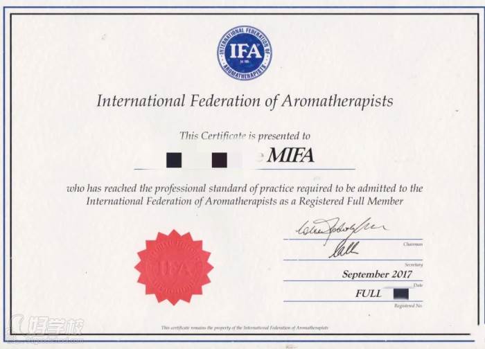 IFA2证书