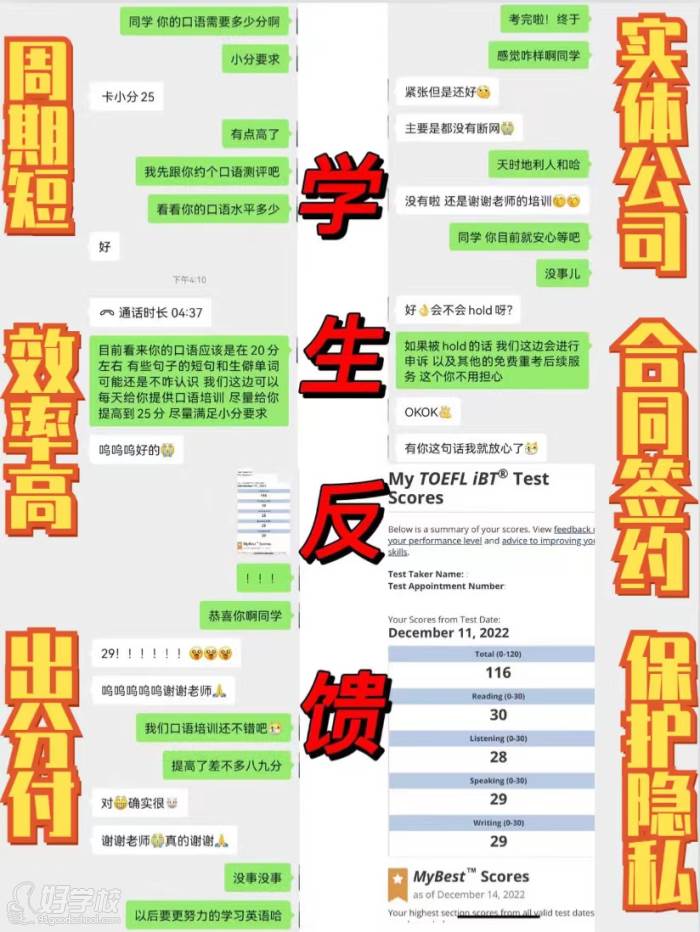 学员成绩反馈