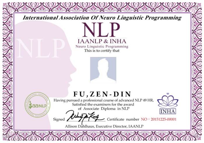 NLP高阶国际证照
