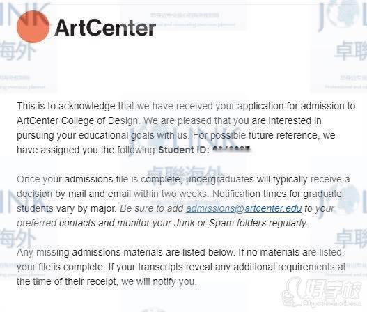 Artcenter offer