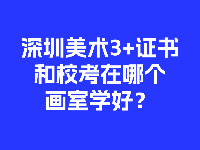 美术3+证书在哪个画室学好？深圳艺启清央画室定向辅导班