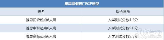 雅思寒假热门VIP班型