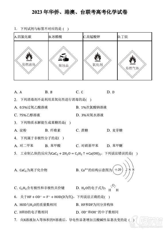 化學(xué)科目