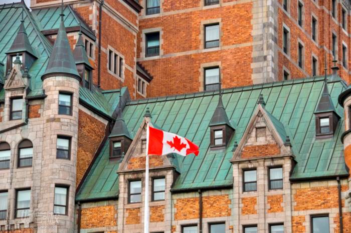 加拿大魁北克Frontienac旅馆城市窗户中心建筑学工地酒店建筑城堡房子旅游
