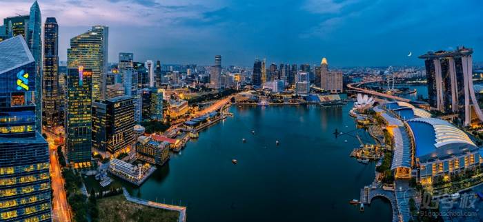 新加坡金沙湾夜景