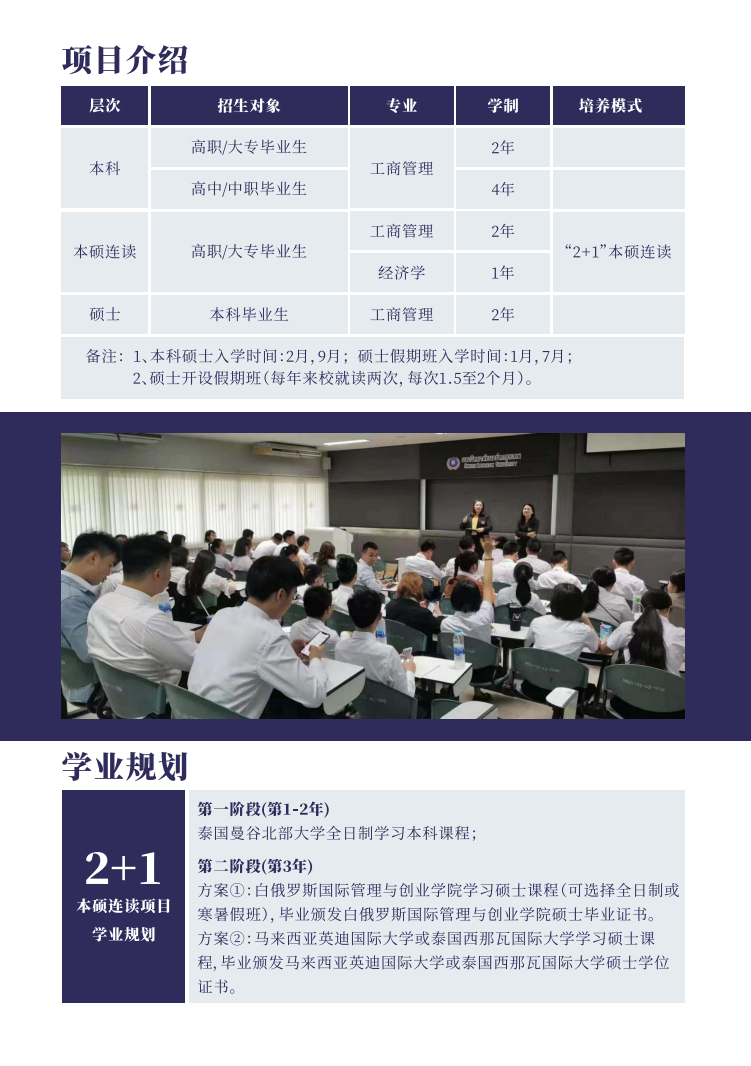 曼谷北部大學項目介紹