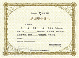 尚美艾斯舞蹈培训机构毕业证书
