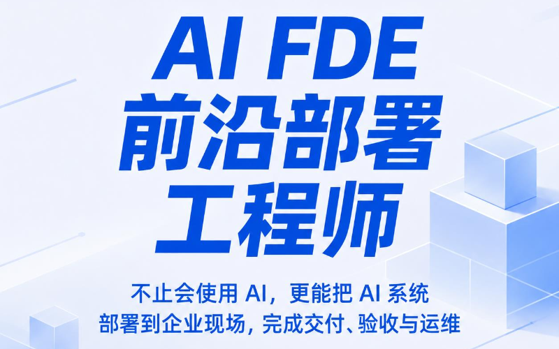 AI FDE 前沿部署工程师试听课