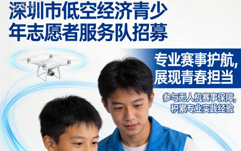“深圳市低空经济青少年志愿者服务队”招募服务集训营