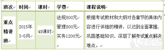 广州立成教育二级建造师重点精讲班课程安排