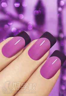 紫色时尚美甲