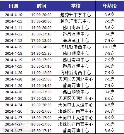 英孚青少儿复活节活动安排