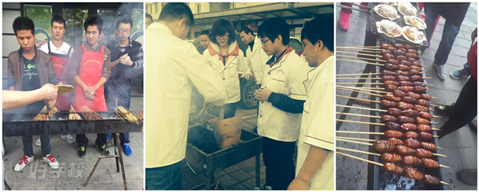 北京美味居培训学员在烧烤