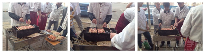 北京美味居培训学员在实操如何烧烤