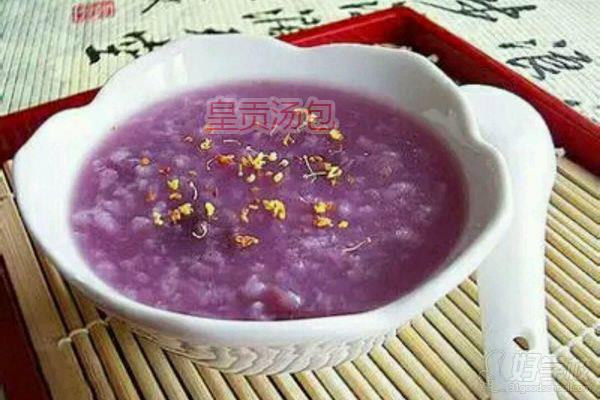 河北唐山皇贡餐饮技术培训中心黑米粥作品