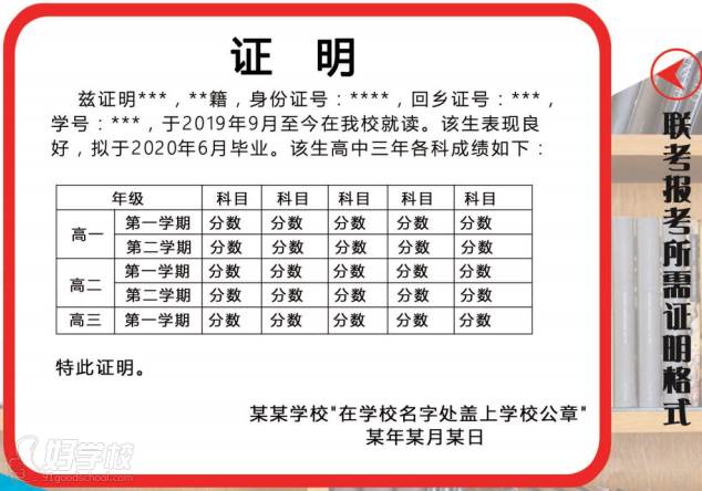广外华侨港澳台联考培训中心(广州侨诺教育) 报考证明样式展示 广外华侨港澳台联考培训中心(广州侨诺教育) 报考证明样式展示
