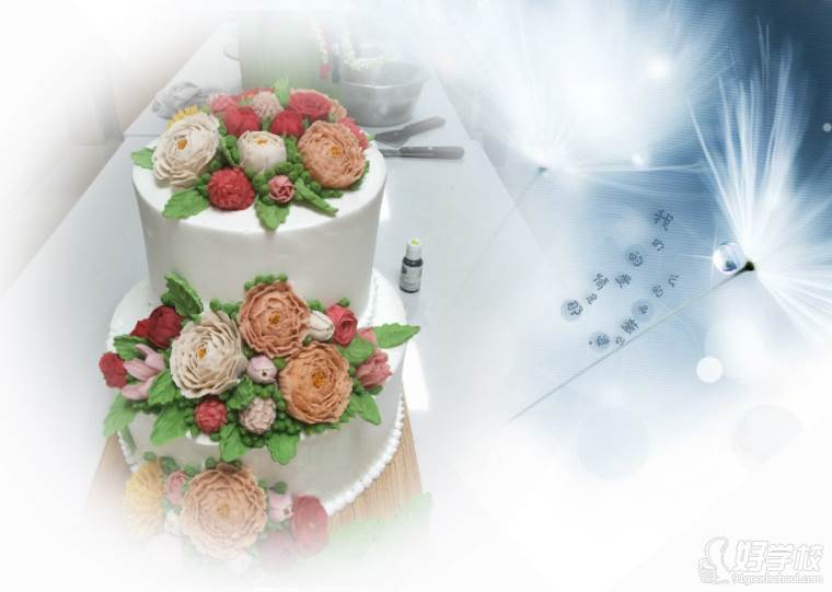 韩式裱花蛋糕作品