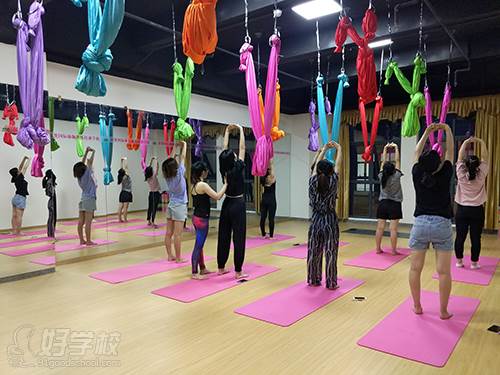 深梵国际瑜伽教练培训学校  学员瑜伽站立式练习