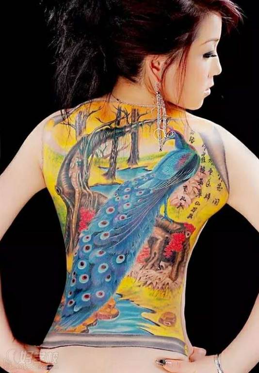 北京强势纹身艺术培训学校  真人文身作品展示