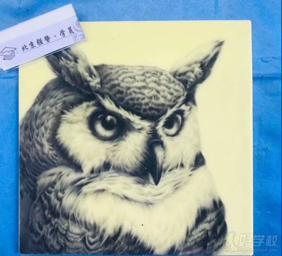 北京强势纹身艺术培训学校  作品展示 猫头鹰