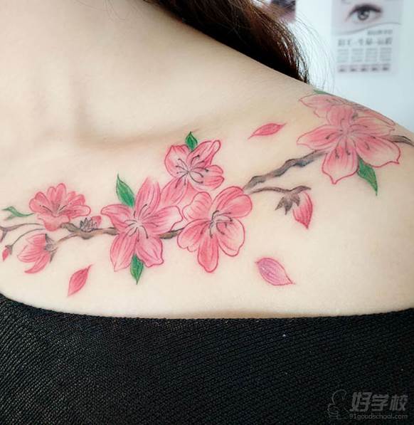 洛阳贵妃美容美发培训学校  纹身作品-花卉植物