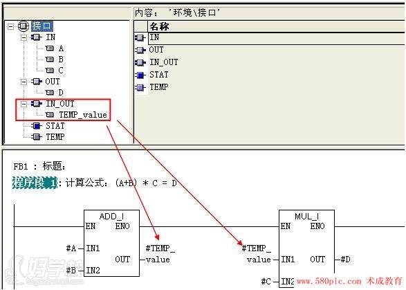 中間變量“TEMP_value”定義為IN_OUT類型