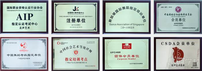 广州足声艺术连琐舞蹈培训学校  荣誉展示