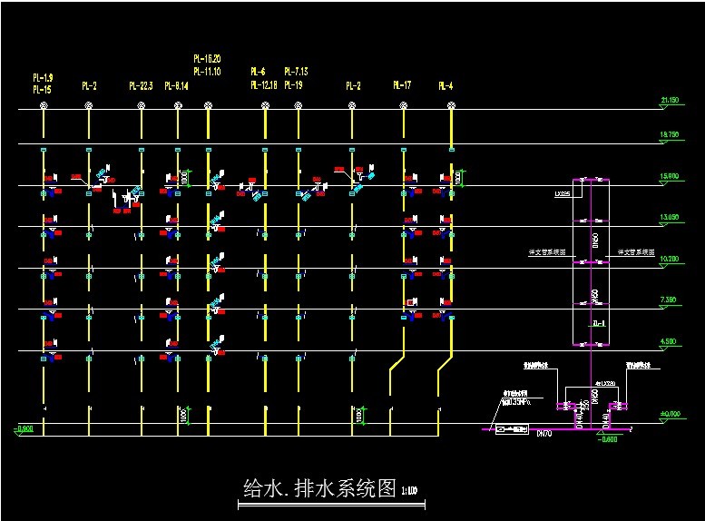 同建教育排水系统图纸