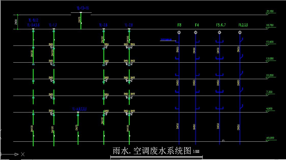 同建教育雨水、空调废水系统图