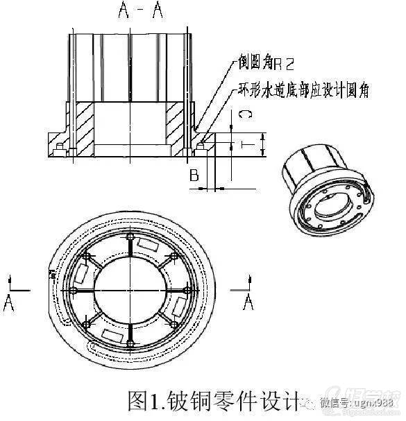 鈹銅零件環(huán)型水路設(shè)計