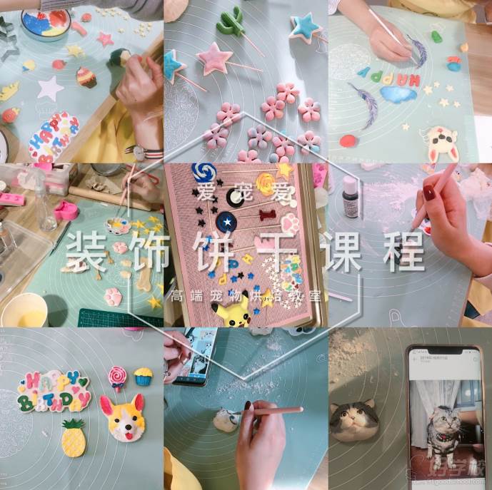 南京爱宠爱高端宠物烘焙教室  学员作品-装饰饼干课程