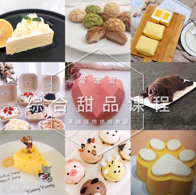 南京爱宠爱高端宠物烘焙教室  学员作品-综合甜品课程
