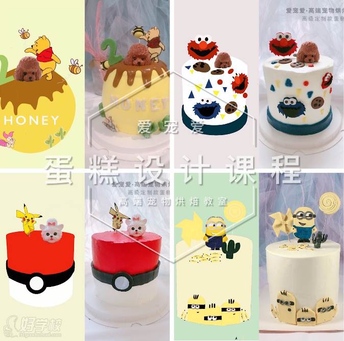 南京爱宠爱高端宠物烘焙教室  学员作品-蛋糕设计课程