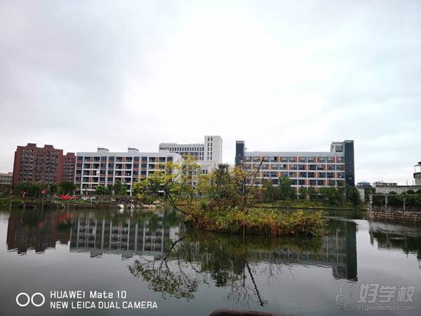 温州商学院 校园湖畔 温州商学院 校园湖畔
