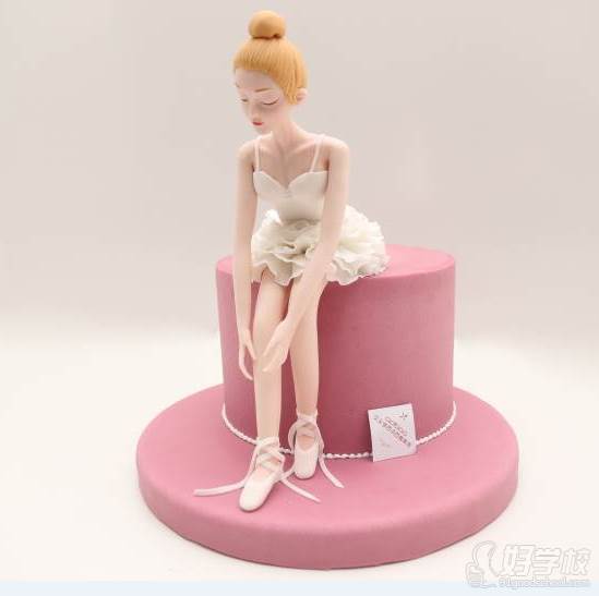 “芭蕾舞女孩”翻糖蛋糕作品