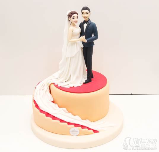 “新娘新郎结婚”翻糖蛋糕