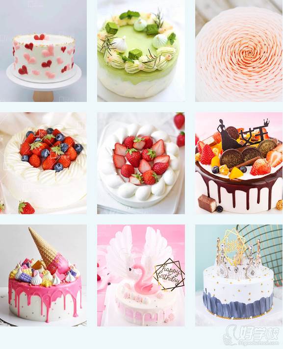 奶油及水果生日蛋糕系列