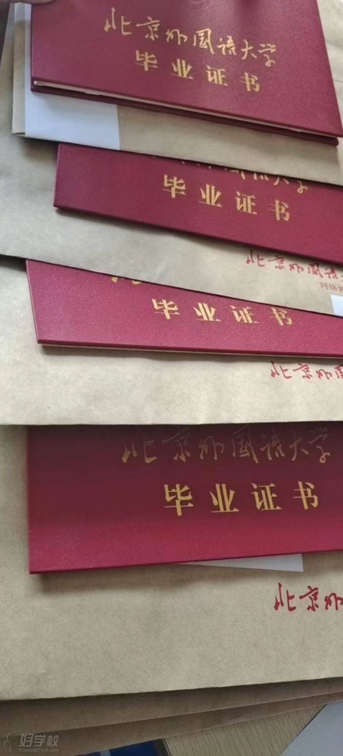 北京外国语大学毕业证书
