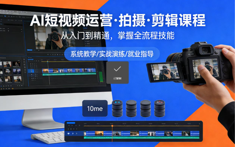 AIGC短視頻運(yùn)營(yíng)剪輯拍攝班