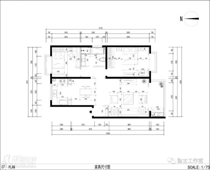 CAD學(xué)員作品之家具尺寸圖