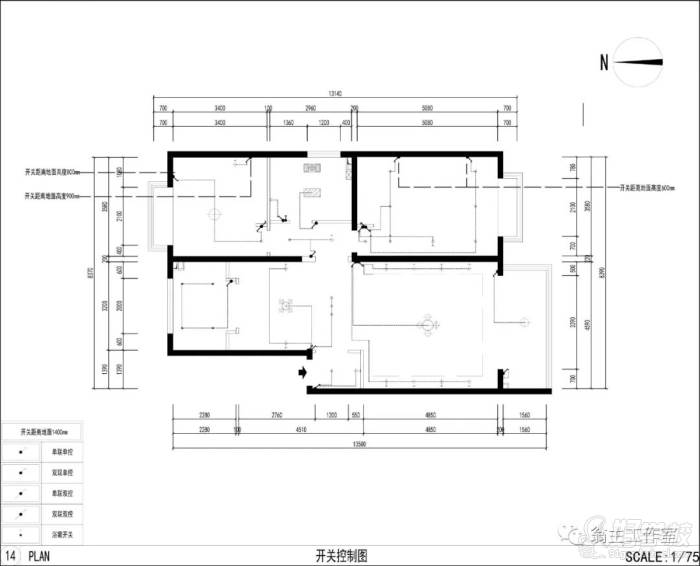 CAD學(xué)員作品之開關(guān)控制圖