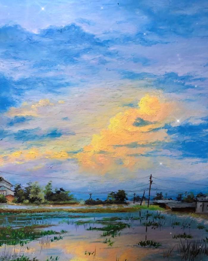 學員作品-夕陽田園