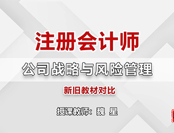 注冊會計師公司戰(zhàn)略與風(fēng)險單科沖刺串講班