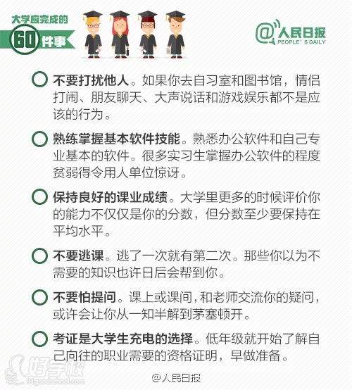 大學應完成的60件事三