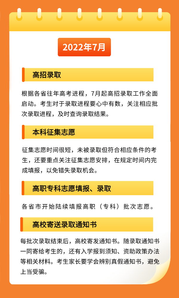 2022陽(yáng)光高考日歷十一