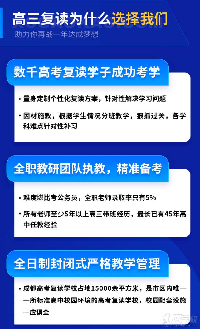 高三復讀為什么選擇我們